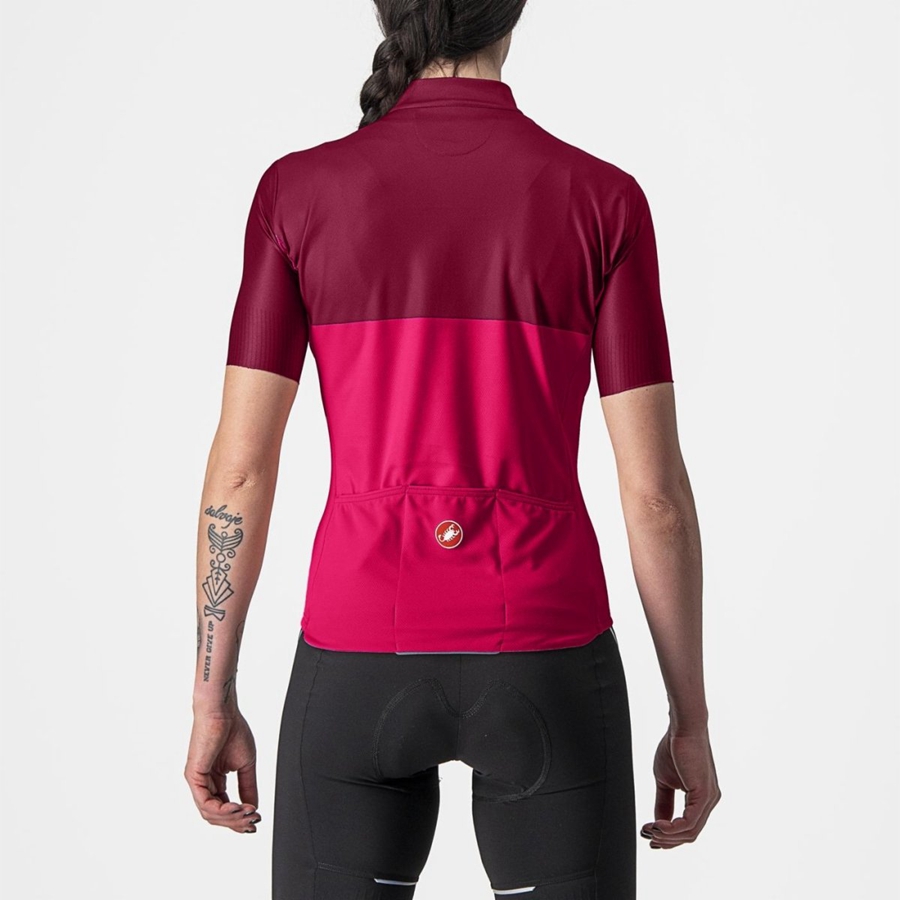 Castelli VELOCISSIMA Jersey Dames Rood Bordeaux | 496238EBG