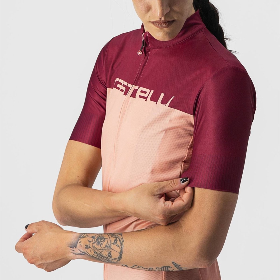 Castelli VELOCISSIMA Jersey Dames Roze Bordeaux | 035946GEV