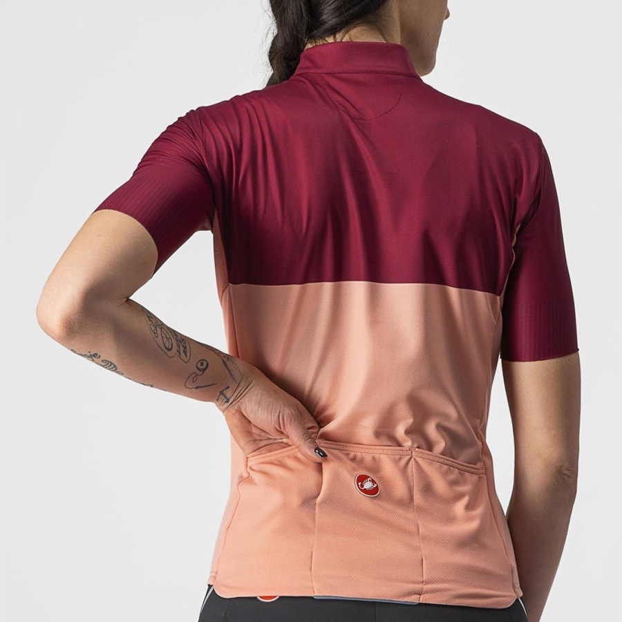 Castelli VELOCISSIMA Jersey Dames Roze Bordeaux | 035946GEV