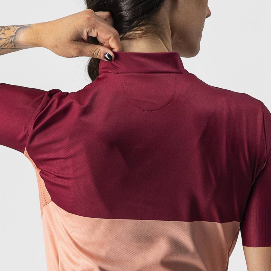 Castelli VELOCISSIMA Jersey Dames Roze Bordeaux | 035946GEV