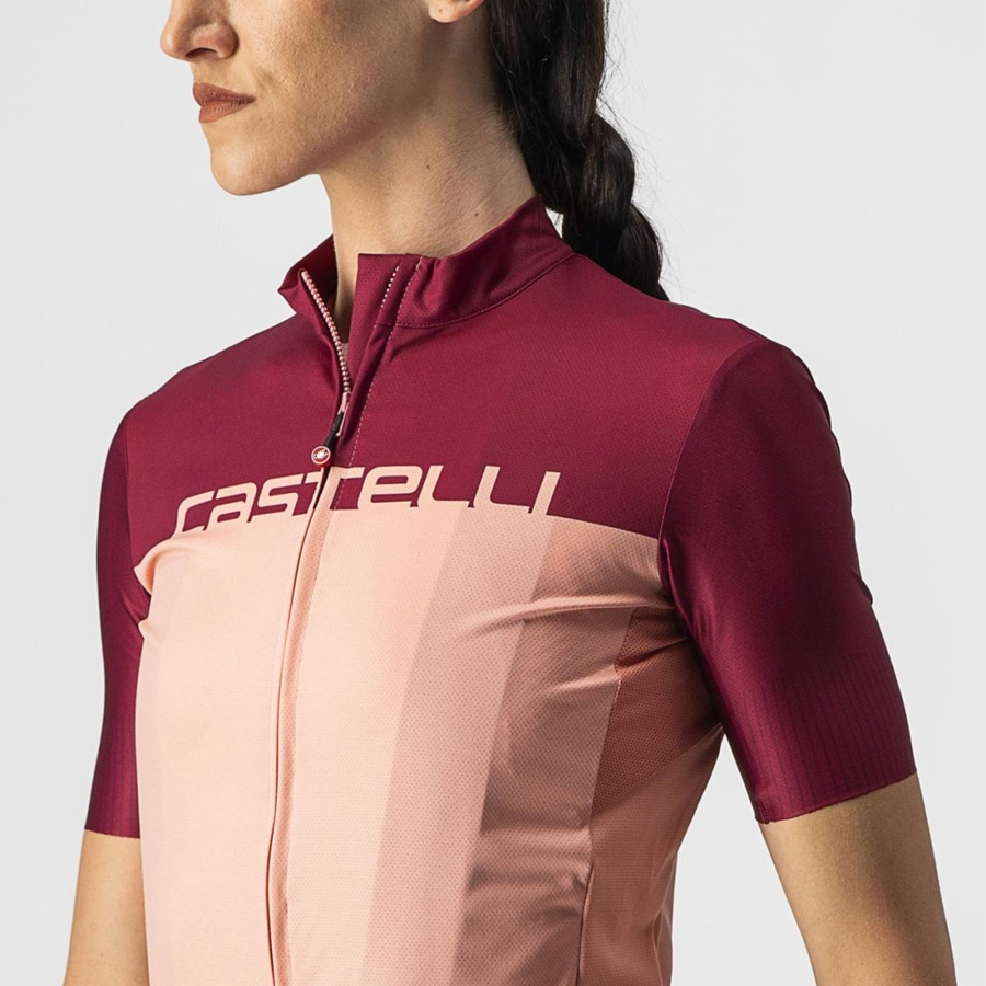 Castelli VELOCISSIMA Jersey Dames Roze Bordeaux | 035946GEV