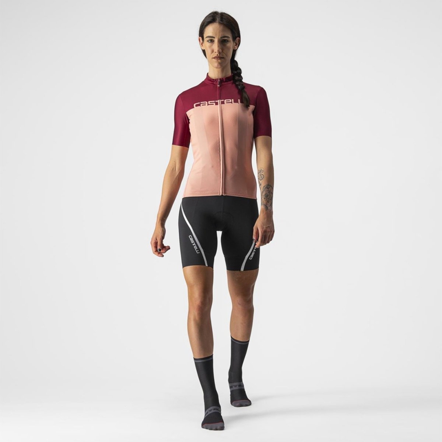 Castelli VELOCISSIMA Jersey Dames Roze Bordeaux | 035946GEV