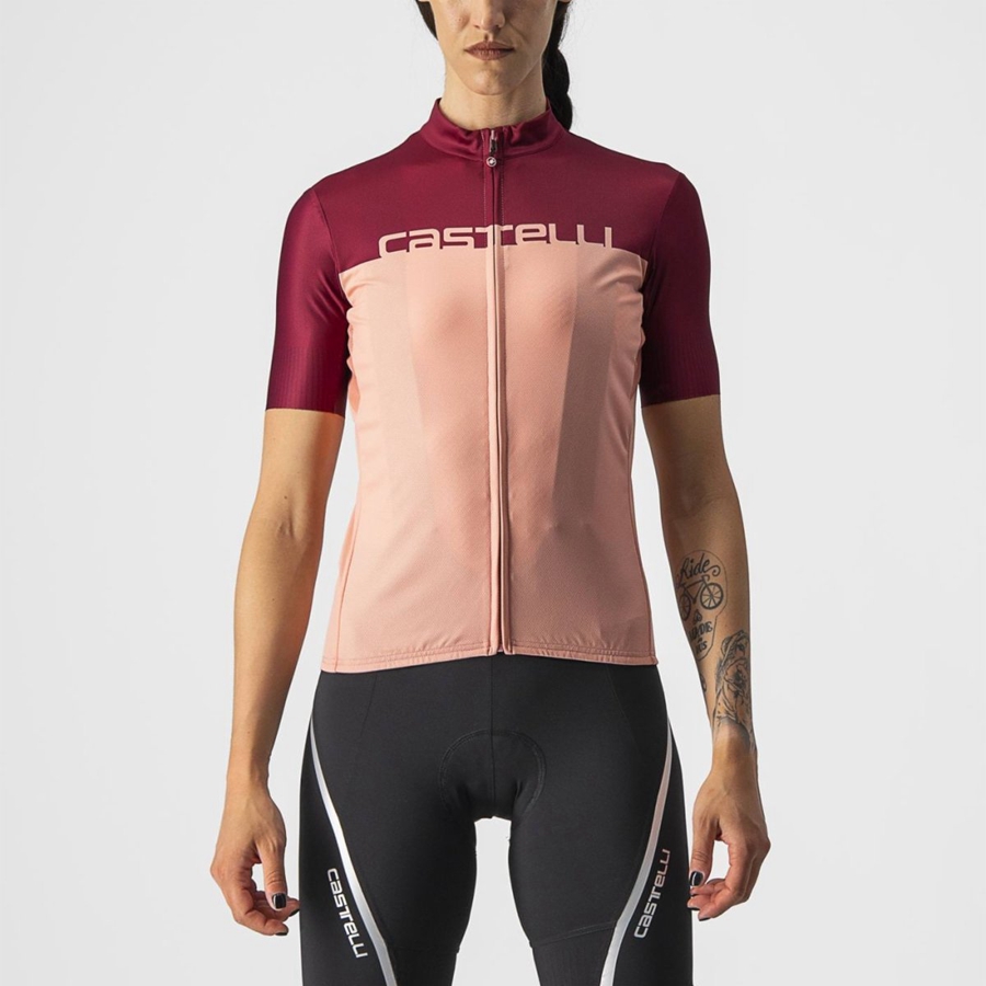 Castelli VELOCISSIMA Jersey Dames Roze Bordeaux | 035946GEV