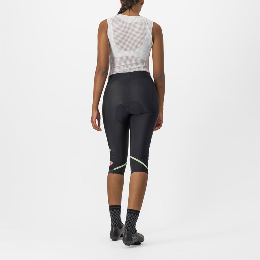 Castelli VELOCISSIMA THERMAL KNICKER Leggings Dames Zwart Mintgroen Zwart | 879263LSW