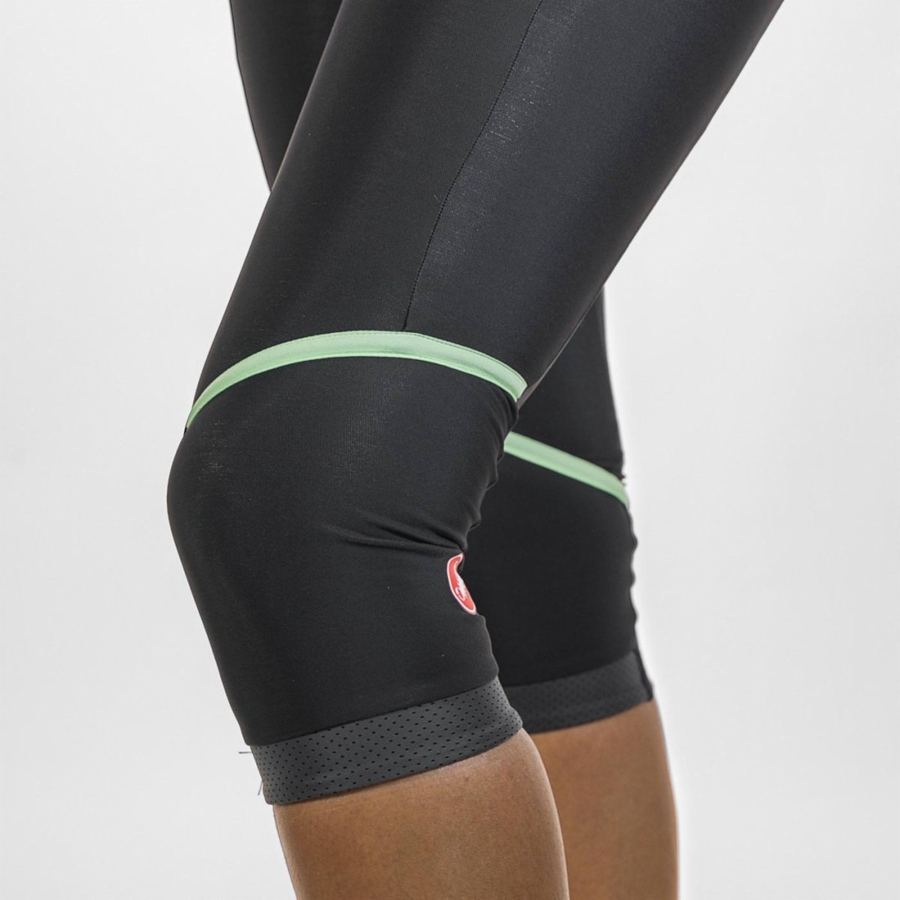 Castelli VELOCISSIMA THERMAL KNICKER Leggings Dames Zwart Mintgroen Zwart | 879263LSW