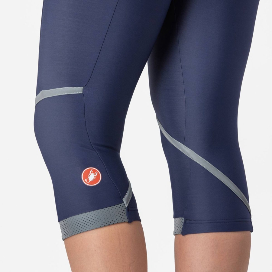 Castelli VELOCISSIMA THERMAL KNICKER Leggings Dames Blauw Zilver | 591367IEP