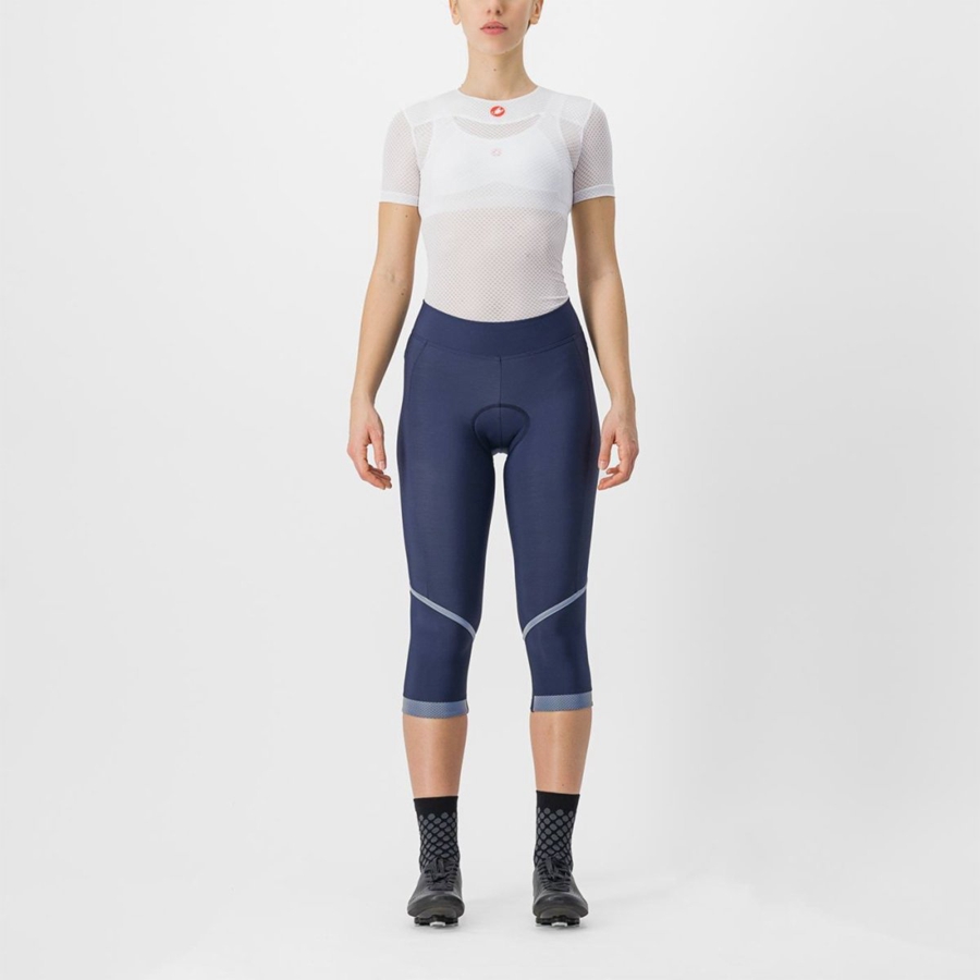 Castelli VELOCISSIMA THERMAL KNICKER Leggings Dames Blauw Zilver | 591367IEP