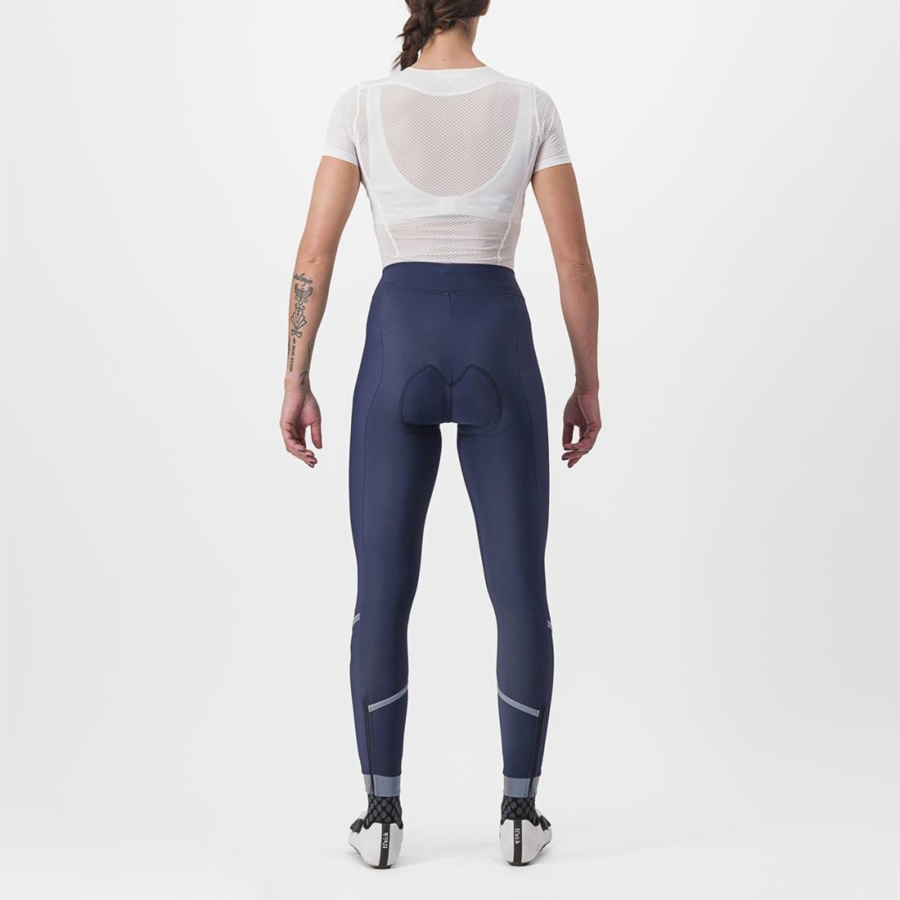 Castelli VELOCISSIMA THERMAL Leggings Dames Blauw Zilver | 253871OHF