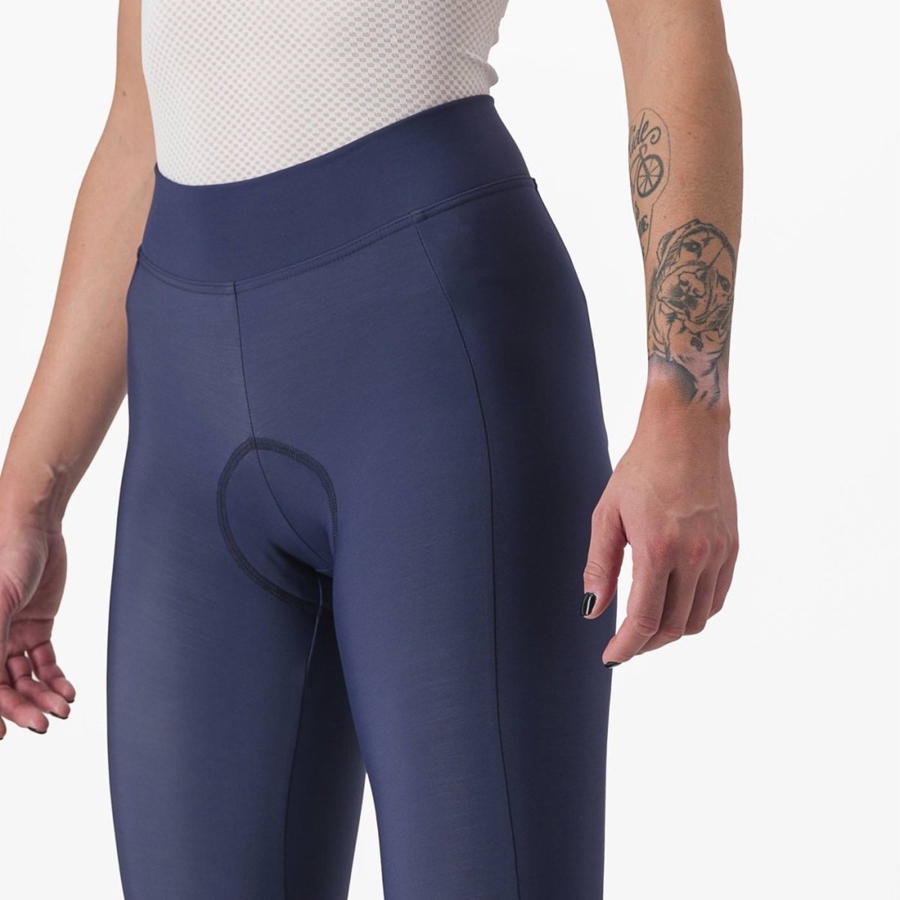 Castelli VELOCISSIMA THERMAL Leggings Dames Blauw Zilver | 253871OHF