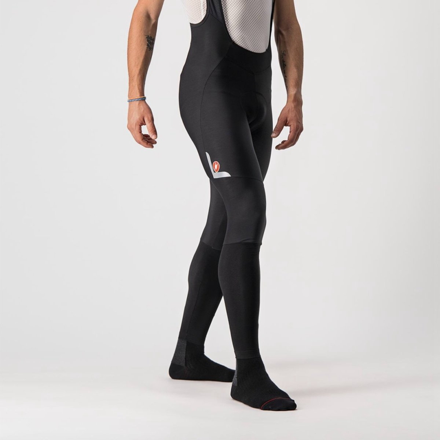 Castelli VELOCISSIMO 5 Panty Met Slabbetje Heren Zwart Zilver | 215984UCD