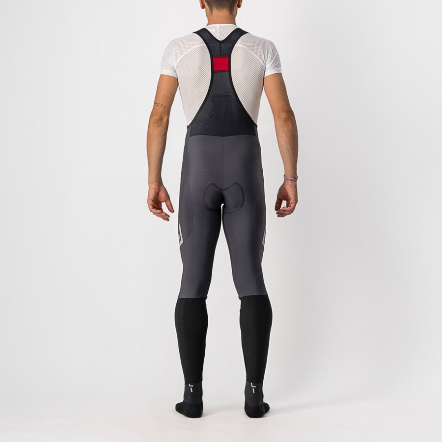 Castelli VELOCISSIMO 5 Panty Met Slabbetje Heren Donkergrijs Zilver | 768012CDS