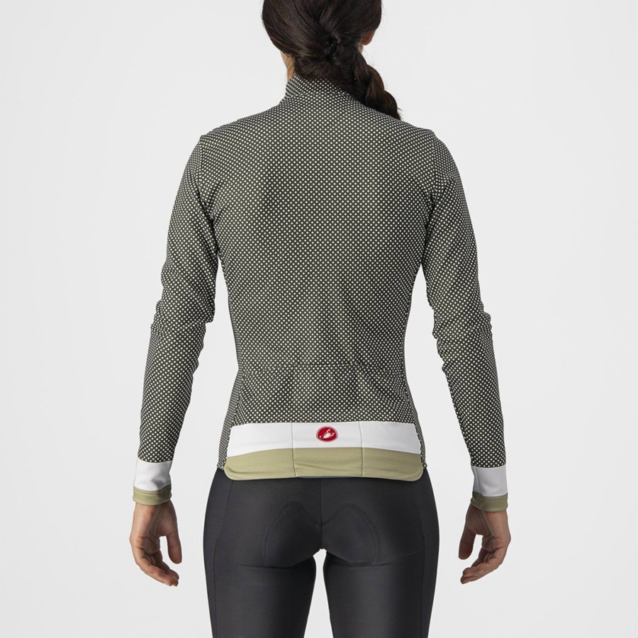 Castelli VOLARE LS Jersey Dames Groen Wit Groen | 372851KXS