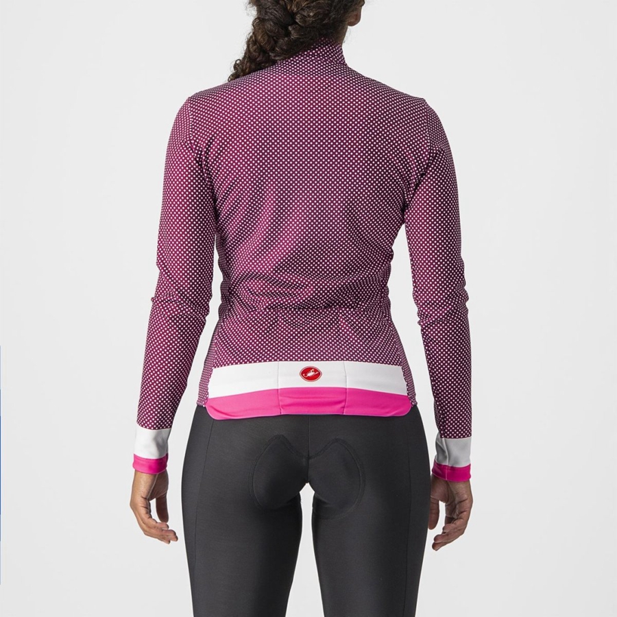 Castelli VOLARE LS Jersey Dames Wit Roze | 751362TFM