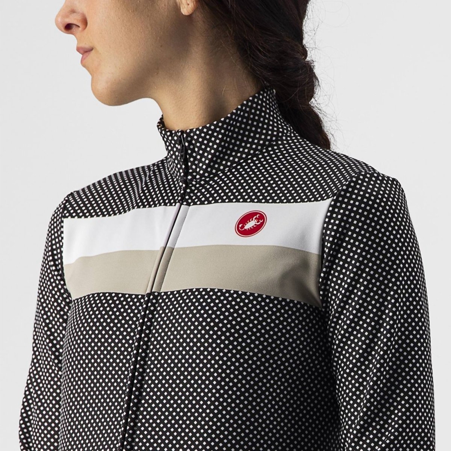 Castelli VOLARE LS Jersey Dames Zwart Wit | 681750SLR