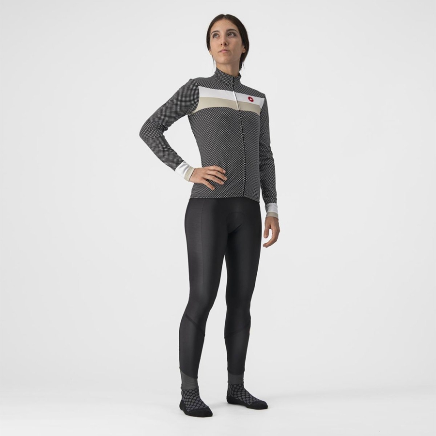 Castelli VOLARE LS Jersey Dames Zwart Wit | 681750SLR